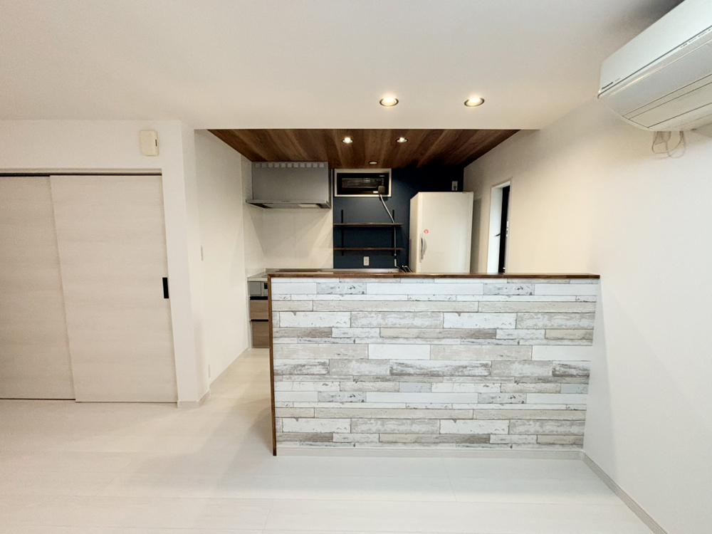 小スペースでも実現、あこがれの対面キッチン　After